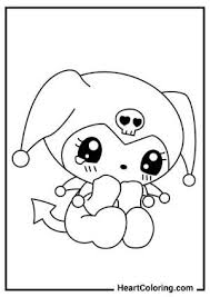 kuromi desenho para colorir