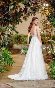 Relaxed A Line Wedding Dress With Organically Placed Lace Essense Of Australia In 2020 Wedding Dresses A Line Wedding Dress Essense Of Australia Wedding Dresses