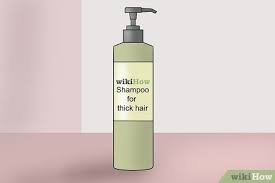Use a shampoo formulated for thicker hair: 3 Ways To Make Your Hair Thinner Wikihow
