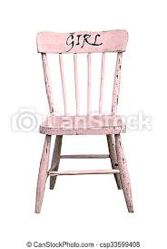 It has a high backrest and a durable steel frame. Vintage Pink Child S Wooden Chair Aged Pink Child S Wooden Chair With Girl Imprint Canstock