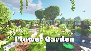 How To Build An Aesthetic Flower Garden In Minecraft Youtube