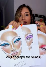 Art theraphy for makeup artists to reduce stress and anxiety #facechart  #arttherapy #mindfulness #drawing #makeup