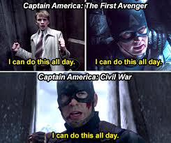 Captain America References His Catchphrase From Captain America The First Avenger In Captain America Civil War In 2021 Avengers Quotes Captain America Catch Phrase