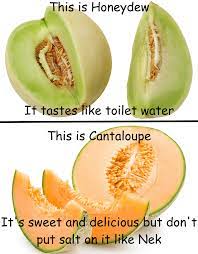 A hollow sound means the melon is ripe. Honeydew Vs Cantaloupe Nlsscirclejerk