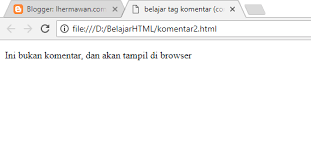 Cara Membuat Komentar Di Html Belajar