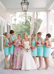 Lilly Pulitzer Bridesmaid Dresses Preppy Wedding Bridesmaid Turquoise Bridesmaid