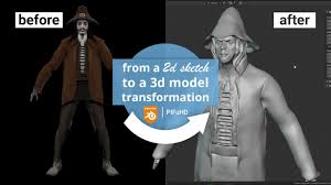 In object mode, you can place parametric 3d shapes and change every parameter in the setting in the right panel. How To Convert 2d Sketch To 3d In Blender With Pifuhd Youtube