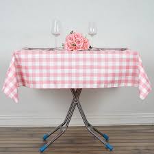 Black And White Checkered Chair Sashes Buffalo Plaid Tablecloth 70 X70 Square White Rose Quartz Checkered Gingham Polyester Tablecloth Table Cloth Plaid Tablecloth Decor