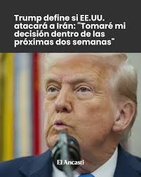 ALERTA DE ESTADOS UNIDOS ➡El presidente de Estados Unidos, Donald Trump,  afirmó, a través de la secretaria de prensa de la Casa Blanca, que tomará  una decisión en las próximas dos semanas