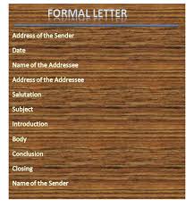 Types Of Formal Letters With Samples Formal Letter Format With Videos