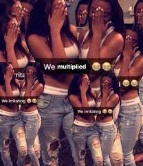 The Memes Archive V Twitter We Irritating Meme Thread Black Girls On Snapchat Laughing And Hiding Their Faces Ripped Blue Jeans White Tank Top Calvins Https T Co 3fsvmyjh2k