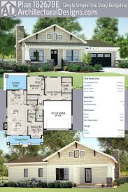 See more ideas about house plans, story house, bungalow house design. Plan 18267be Simply Simple One Story Bungalow Bungalow House Plans New House Plans House Plans One Story