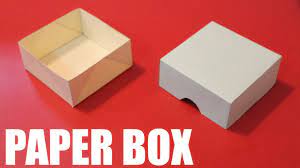 Make the final folds and repeat for the box base How To Make A Paper Box Easy Diy Paper Box With Lid Youtube