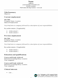 So, in short, cv vs. Cv Template For Clinical Jobs Cv Template Master