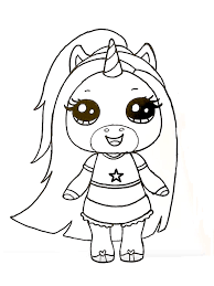 Unicorn ready to fly a4. Poopsie Slime Surprise Unicorn Coloring Pages For Kids