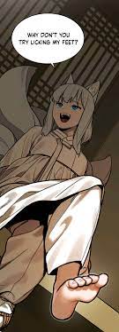 She'll be flustered when she knows that she'll actually agree to lick those  feet without those conditions.😂😂 : rmanhwa