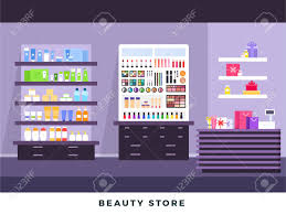 Starting an online beauty store can be a successful and profitable endeavor to embark on, but you should know how to go about it. Cosmetics Store Interior With Make Up Objects Shopping Beauty Shop Cosmetic Products Health And Beauty With Products On Shelves Vector Flat Set Illustration Lizenzfrei Nutzbare Vektorgrafiken Clip Arts Illustrationen Image 153560573