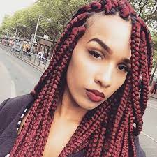 61 Best Jumbo Box Braids Hairstyles Stayglam Burgundy Box Braids Short Box Braids Short Box Braids Hairstyles