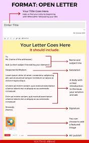 And that you will keep your commitments to main street through the appointment of executives outside wall street. How To Write An Effective Open Letter Youth Ki Awaaz