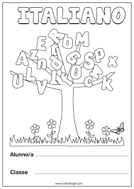 Copertina Italiano In Bianco E Nero Tutto Disegni Immagini Di Scuola Quaderni Di Scuola Copertina