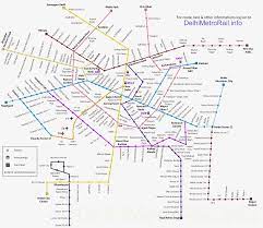In 2001, about 702 sq km of area was estimated to have been built up, accommodating about 138 lakh population. Delhi Metro Train Route Map
