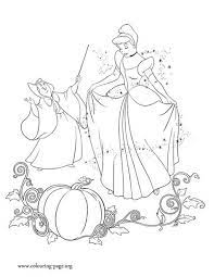 Look The Godmother Fairy Uses Her Magic And Transforms Cinderella Have Fun Coloring This Beaut Cinderella Coloring Pages Coloring Books Disney Coloring Pages