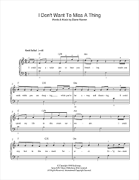 Aerosmith (steven tyler, tom hamilton, joe perry, brad whitford, joey kramer) i don't want to miss a thing lyrics: Aerosmith I Don T Want To Miss A Thing Sheet Music Download Pdf Score 33349