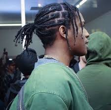 Braiding on a client with low hair density can be a challenge. Asap Rocky Asap Rocky Asap Rocky Cabelo Com Tranca Penteados Masculinos Penteados De Cabelo Encaracolados Para Homens