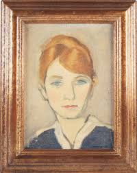 Albert MARQUET (1875-1947), "Portrait d'Yvonne" 1908, huile sur toile  marouflée sur c...