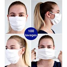 Les masques faits maison ne seront désormais plus les bienvenus à l'école. Lot De 100 Masques En Tissu Avec Elastiques 100 Lavages Categorie 1