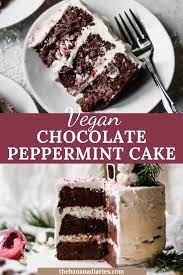 Vegan Chocolate Peppermint Cake Recipe Vegan Dessert Recipes Vegan Christmas Recipes Peppermint Cake