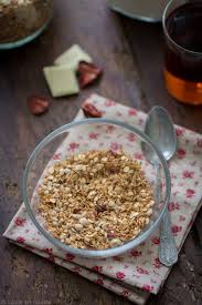 Granola Muesli Fraises Sechees Chocolat Blanc Recette Granola Muesli Muesli Fraises Sechees