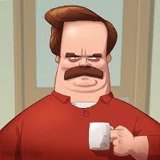 Ron Swanson Parks And Recreation Adventure Time Art Ron Swanson
