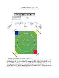 Gambar lapangan dengan ukurannya via eliskomariah.blogspot.com. Gambar Arena Pertandingan Pencak Silat Ar Production