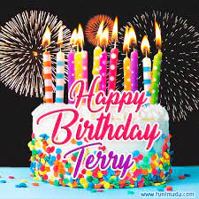 • an epic happy birthday song, for terry! Amazing Animated Gif Image For Terry With Birthday Cake And Fireworks Download On Funimada Com