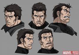 eng after interfering with a top secret mission, the punisher is taken into custody by s.h.i.e.l.d. Punisher Lineart From Avengers Confidential Black Widow Punisher Character Design Animation Anime Character Design Character Design