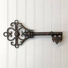 Large Metal Key Wall Decor Skeleton Key Key Wall Hanging Steampunk Keys Decor French Country Shabby Key Wall Decor Antique Wall Decor Handmade Wall Decor