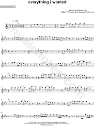 Billie Eilish Everything I Wanted C Instrument Sheet Music Flute Violin Oboe Or Recorder In C Minor Download Print Violin Music Sheet Music Piano Music Notes