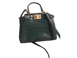 It's a continuously beautiful changing scenery throughout the hike. Fendi Peekaboo Crocodile Micro Handbags Exotic Leather Green Ref 55420 Joli Closet