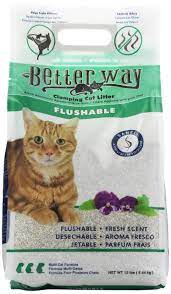 Amazon Com Better Way Flushable Cat Litter 12 Pound Bag Pet Supplies Flushable Cat Litter Clumping Cat Litter Cat Litter