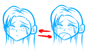 Hand casting drawing step by step. How To Draw A Sad Face Sad Anime Face Step By Step Drawing Guide By Dawn Dragoart Com