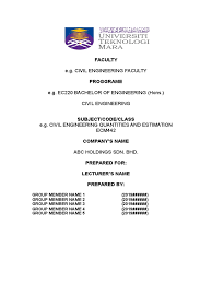 Create a book cover in minutes, with easy to use tools and a wide range of professionally designed templates. Front Page Of Uitm Format Docx