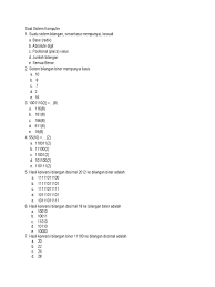 Sebulan kemudian dibeli 10 lembar obligasi pt gatot nominal rp25 000 00 kurs 98 biaya pembelian sebesar rp2 000 00. Soal Sistem Komputer