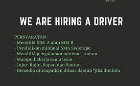 Lihat profil lengkapnya di linkedin dan temukan koneksi dan pekerjaan muhamad di perusahaan yang serupa. Lowongan Kerja Terbaru Supir Driver Loker Paling Baru Bulan Januari 2021 Resep Kuini