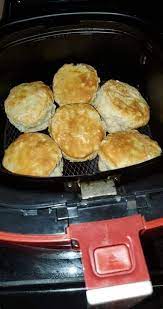 Put frozen biscuits into basket without overlapping them. Cook Frozen Biscuits In Air Fryer