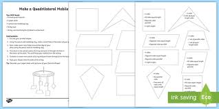 quadrilateral shapes craft teacher made