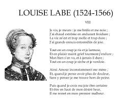 Sonnets Poeme Francais Louise Labe Poesie Francaise