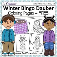 Winter Bingo Dauber Coloring Pages Free Printable Bingo Dauber Bingo For Kids Early Childhood Math