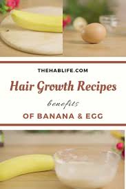 Enriched with vitamins, minerals and proteins, banana is the perfect natural ingredients to beat hair loss. Benefits Of Banana Egg For Hair Growth Hair Growth Foods Hair Remedies For Growth Banana Benefits