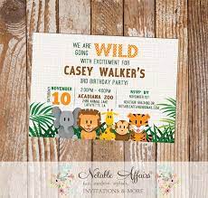 15% off with code zhometreat4u. Wild With Excitement Jungle Theme Zoo Animal Birthday Party Invitation